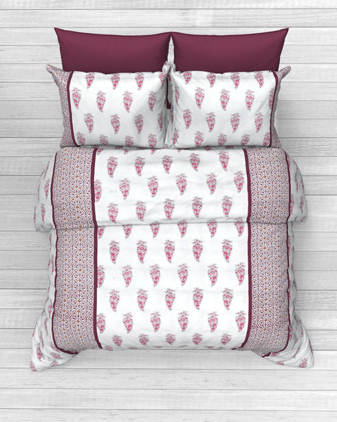 Faith 100% Cotton Satin Double Size Bedsheet with 2 Pillow Covers - Extra Soft - 220 TC Satin Weave - 3