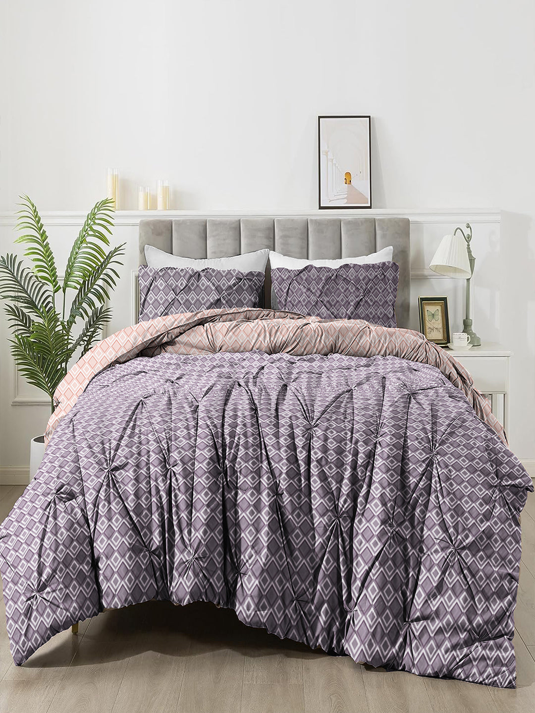 Hannah Pinch Pleat Comforter With Pillow Cover/s