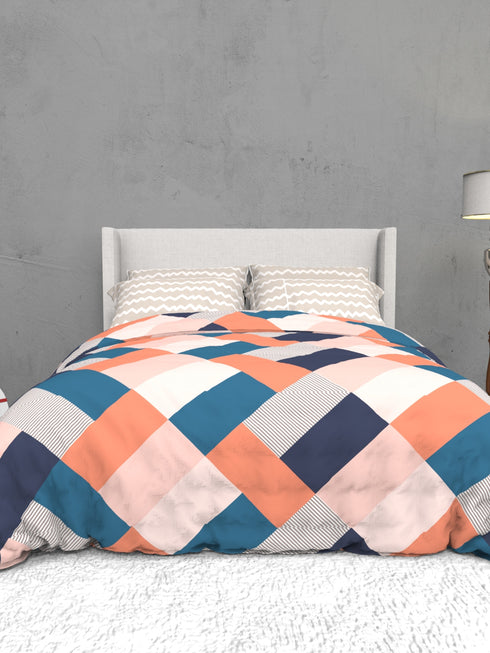 The White Moss Soft Cotton Ida Double Bedsheet With 2 Pillow Covers-2