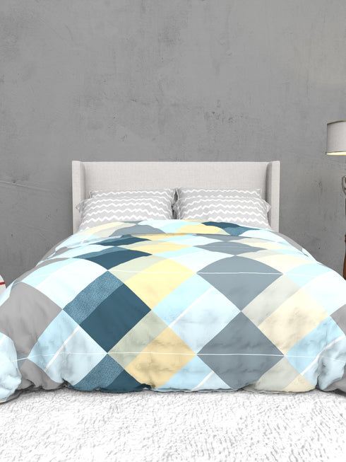 The White Moss Soft Cotton Ida Double Bedsheet With 2 Pillow Covers-2