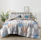 The White Moss Hannah Reversible Print Pinch Pleat AC Comforter With 2 Pillow Cover