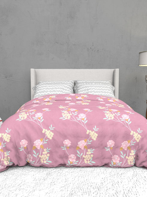 The White Moss Soft Cotton Ida Double Bedsheet With 2 Pillow Covers-2