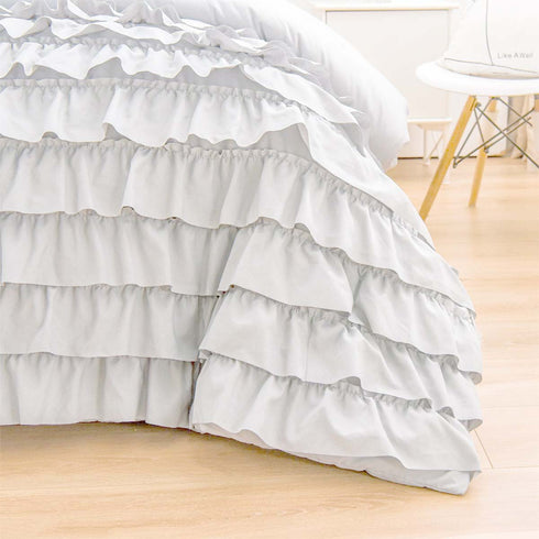 River Ruffles Double Bed Microfibre Comforter With 2 Pillow Covers- Easy care-Hypoallergenic
