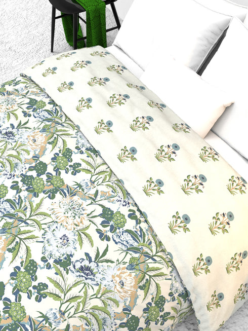 The White moss IDA Luxurious Super Soft AC Reversible Comforter