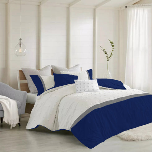 Kai Pom Pom Double Bed Microfiber Winter Comforter With 2 Pillow Covers