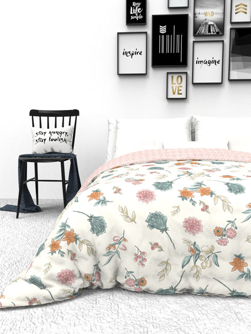 The White moss IDA Luxurious Super Soft AC Reversible Comforter