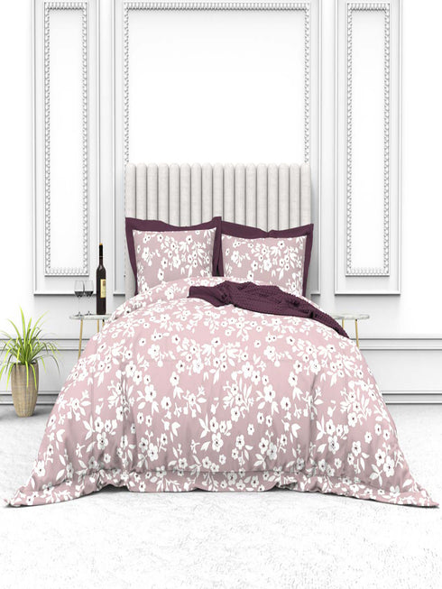 Tuscan Summer 100% Cotton King Size Bedsheet with 2 Pillow Covers -1