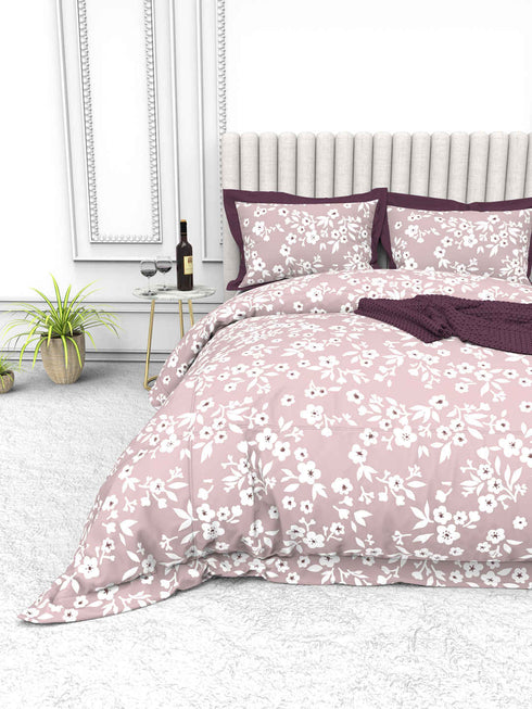 Tuscan Summer 100% Cotton King Size Bedsheet with 2 Pillow Covers -1