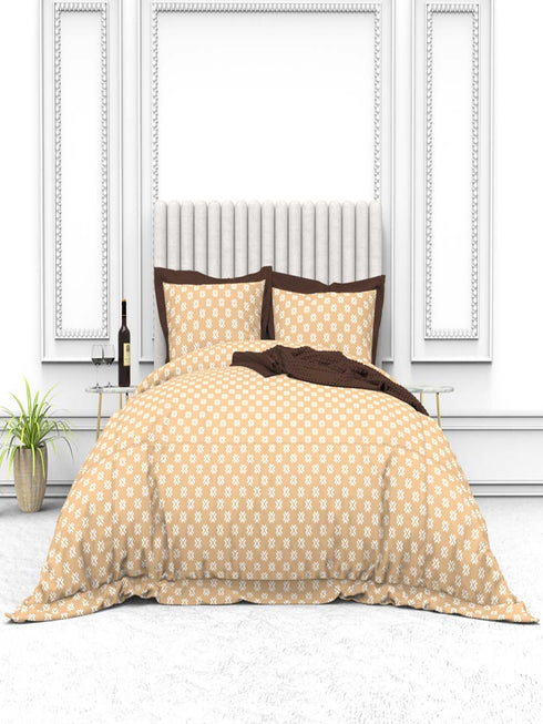 Tuscan Summer 100% Cotton King Size Bedsheet with 2 Pillow Covers -1