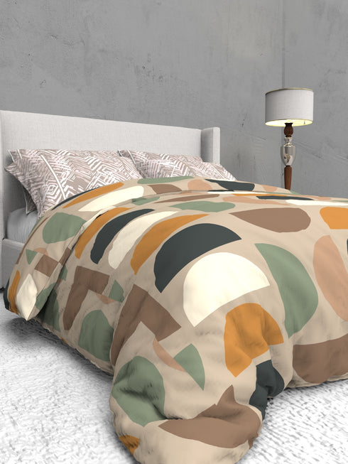 The White Moss Soft Cotton Ida Double Bedsheet With 2 Pillow Covers