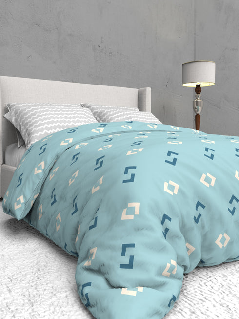 The White Moss Soft Cotton Ida Double Bedsheet With 2 Pillow Covers