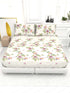 The White moss Cider Luxury Queen Size Bedsheet set with 2 Pillow Covers