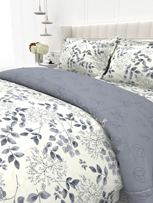 Shelton Reversible Super Winter Comforter and Bedsheet Combo-Soft Micro -Weave Fabric, Winter Season Use-Reusable Bag Pack- Complete Room Set