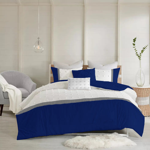 Kai Pom Pom Double Bed Microfiber Winter Comforter With 2 Pillow Covers