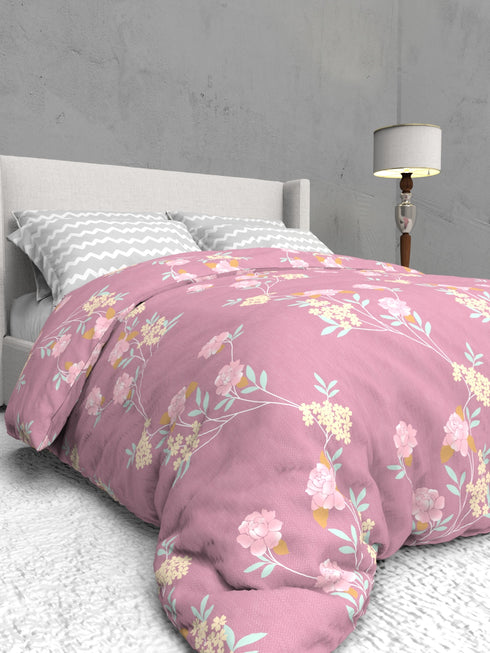 The White Moss Soft Cotton Ida Double Bedsheet With 2 Pillow Covers-2