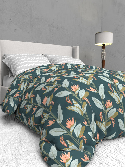 The White Moss Soft Cotton Ida Double Bedsheet With 2 Pillow Covers-2