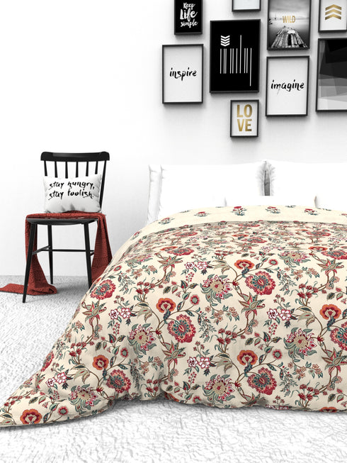 The White moss IDA Luxurious Super Soft AC Reversible Comforter