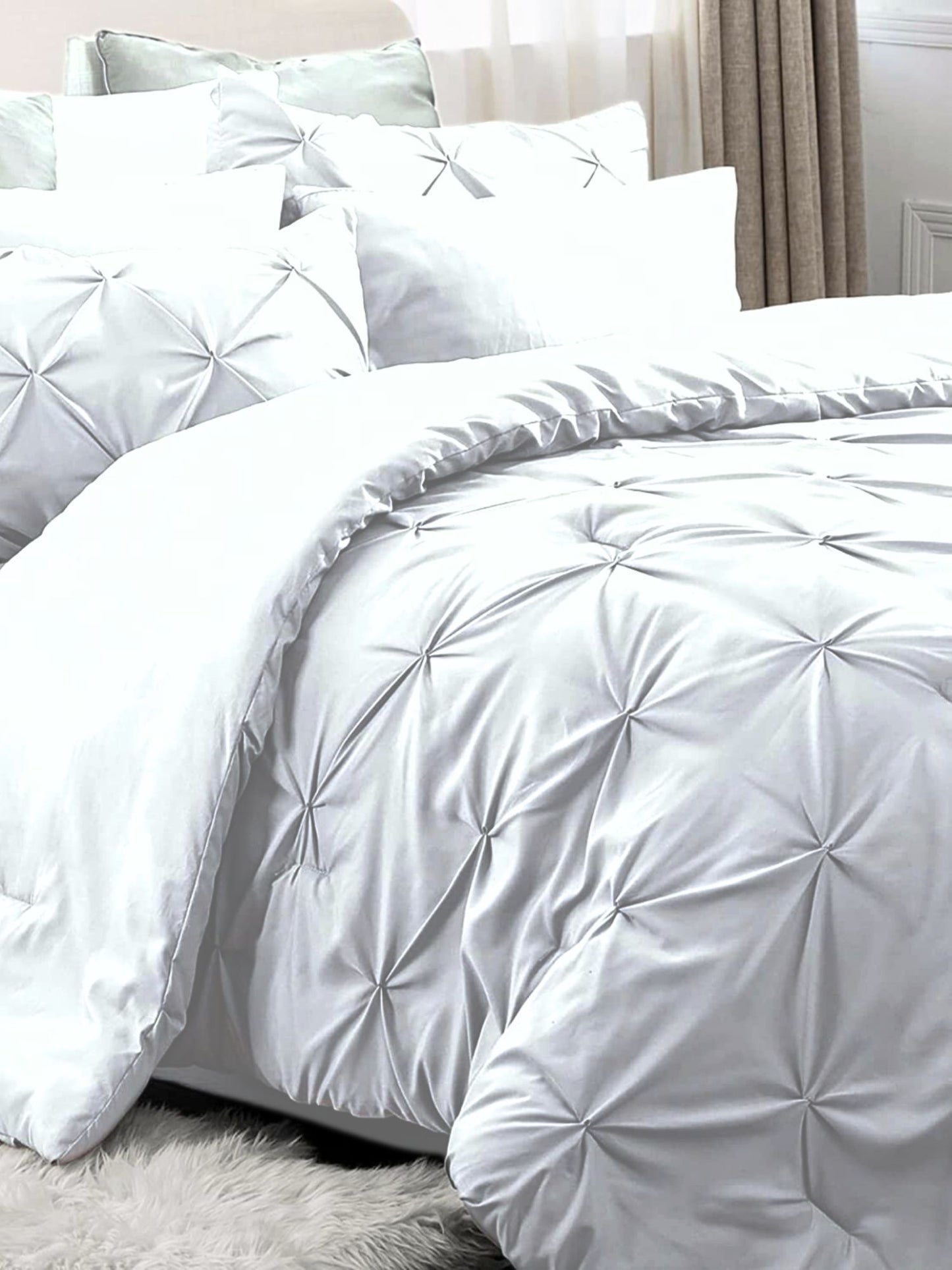 Marquis Pinch Pleat Comforter With Pillow Cover/s