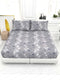 The White moss Cider Luxury Queen Size Bedsheet set with 2 Pillow Covers