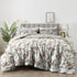 The White Moss Hannah Reversible Print Pinch Pleat AC Comforter With 2 Pillow Cover