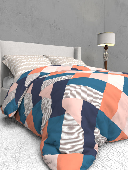 The White Moss Soft Cotton Ida Double Bedsheet With 2 Pillow Covers-2