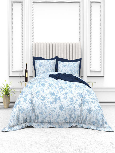 Tuscan Summer 100% Cotton King Size Bedsheet with 2 Pillow Covers -2