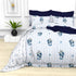 Christie 100% Cotton Striped Satin 220 TC King size Bed Linen Set with 4 Pillow Covers -1