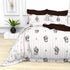 Christie 100% Cotton Striped Satin 220 TC King size Bed Linen Set with 4 Pillow Covers -1