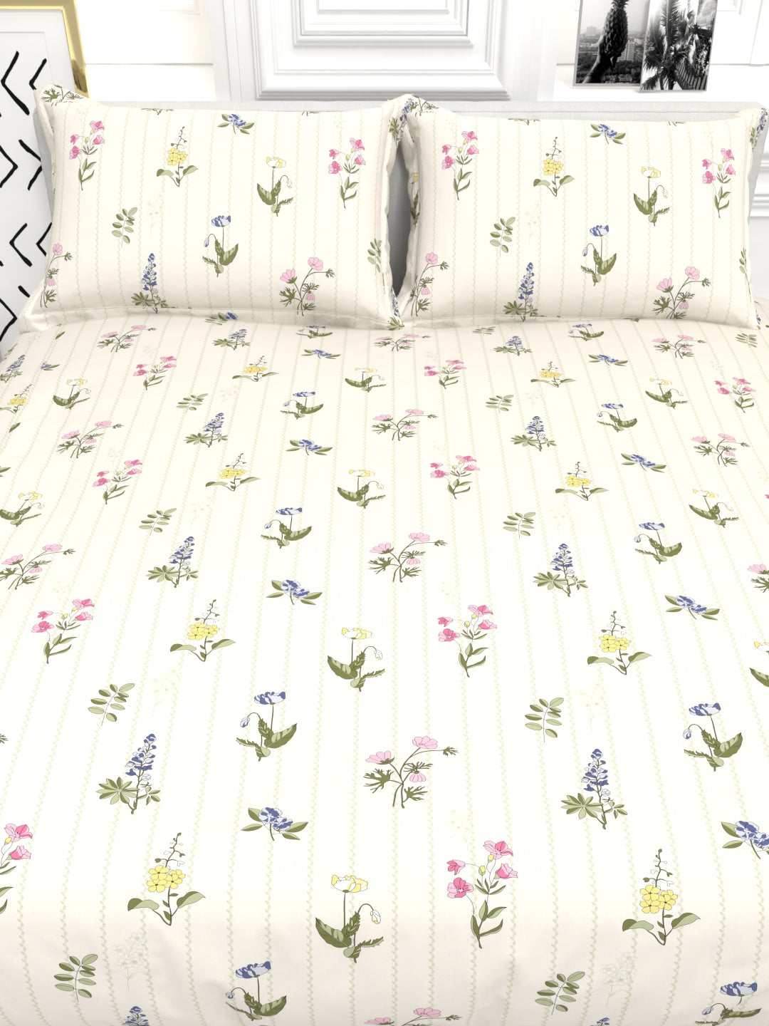 Cider Double Bed Micro-Cotton Sheet Set - Ivory