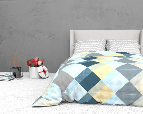 The White Moss Soft Cotton Ida Double Bedsheet With 2 Pillow Covers-2