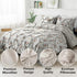 The White Moss Hannah Reversible Print Pinch Pleat AC Comforter With 2 Pillow Cover