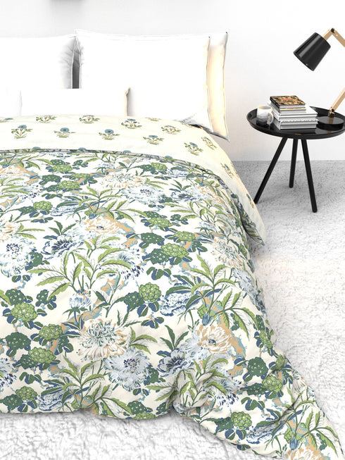 The White moss IDA Luxurious Super Soft AC Reversible Comforter