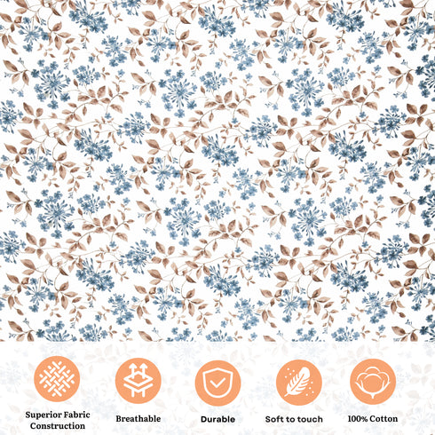 Faith 100% Cotton Satin Double Size Bedsheet with 2 Pillow Covers - Extra Soft - 220 TC Satin Weave - 3