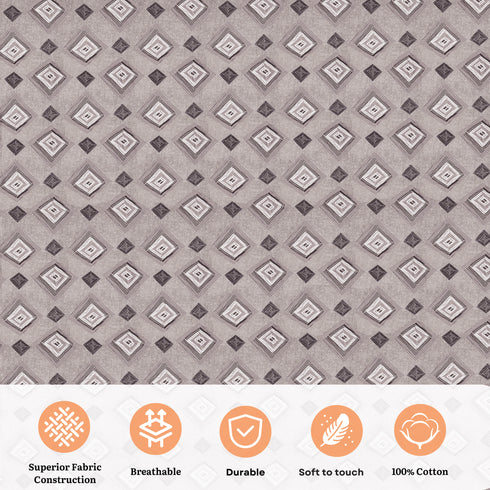 Faith 100% Cotton Satin Double Size Bedsheet with 2 Pillow Covers - Extra Soft - 220 TC Satin Weave - 3