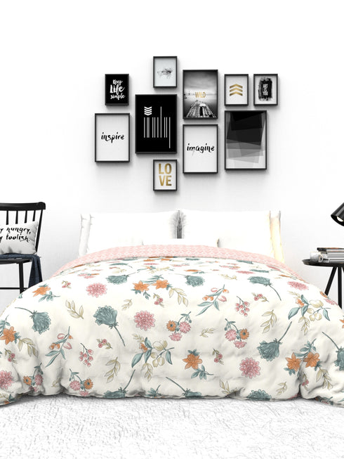 The White moss IDA Luxurious Super Soft AC Reversible Comforter