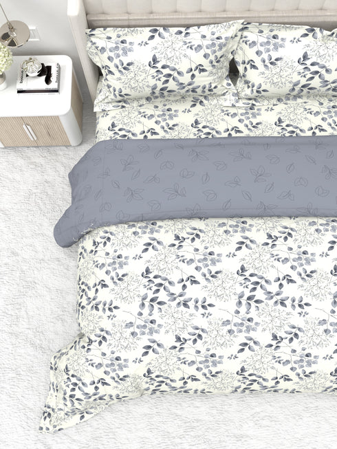 Shelton Reversible Super Winter Comforter and Bedsheet Combo-Soft Micro -Weave Fabric, Winter Season Use-Reusable Bag Pack- Complete Room Set