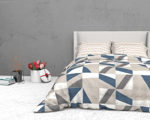 The White Moss Soft Cotton Ida Double Bedsheet With 2 Pillow Covers-2