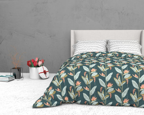 The White Moss Soft Cotton Ida Double Bedsheet With 2 Pillow Covers-2