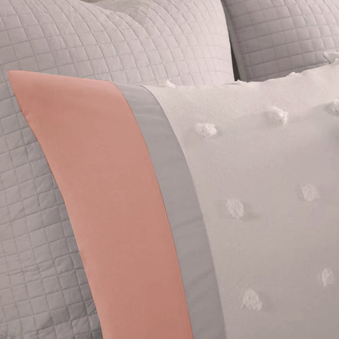 Kai Pom Pom Double Bed Microfiber Winter Comforter With 2 Pillow Covers