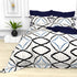 Christie 100% Cotton Striped Satin 220 TC King size Bed Linen Set with 4 Pillow Covers -1