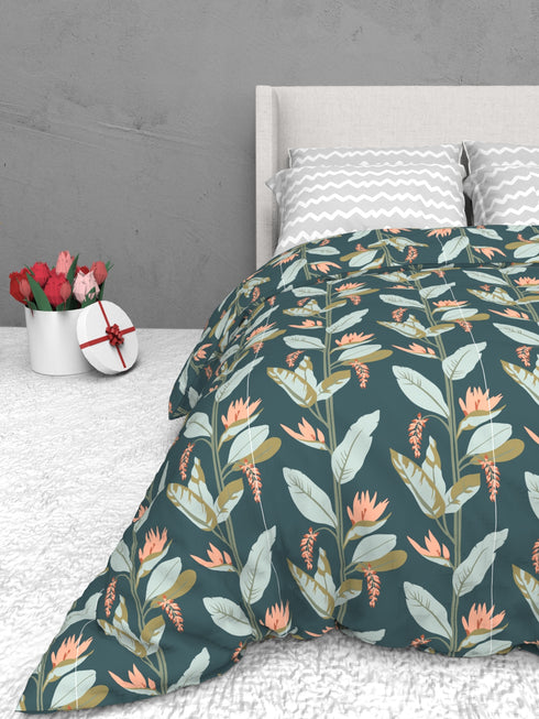 The White Moss Soft Cotton Ida Double Bedsheet With 2 Pillow Covers-2