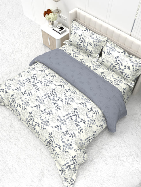 Shelton Reversible Super Winter Comforter and Bedsheet Combo-Soft Micro -Weave Fabric, Winter Season Use-Reusable Bag Pack- Complete Room Set