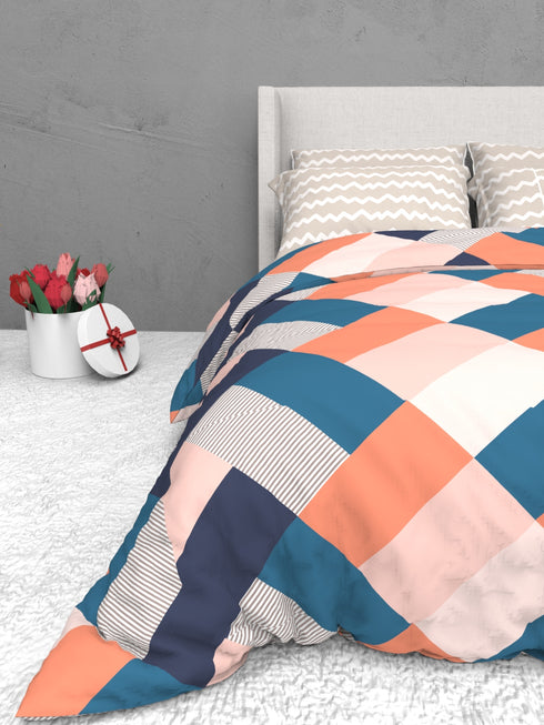 The White Moss Soft Cotton Ida Double Bedsheet With 2 Pillow Covers-2