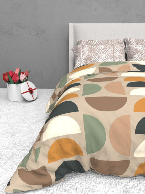 The White Moss Soft Cotton Ida Double Bedsheet With 2 Pillow Covers