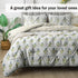 The White Moss Hannah Reversible Print Pinch Pleat AC Comforter With 2 Pillow Cover