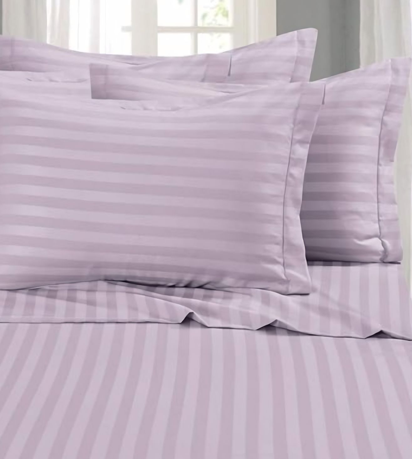 Sapphire 3-Piece 100% Cotton Satin Bedsheet Set - Lavender