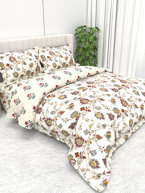 Shelton Reversible Super Winter Comforter and Bedsheet Combo-Soft Micro -Weave Fabric, Winter Season Use-Reusable Bag Pack- Complete Room Set