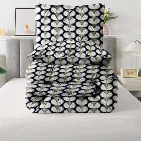 The White Moss Hannah Reversible Print Pinch Pleat Winter Comforter With Pillow Covers