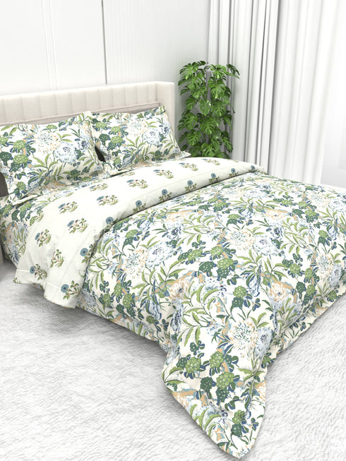 Shelton Reversible Super Winter Comforter and Bedsheet Combo-Soft Micro -Weave Fabric, Winter Season Use-Reusable Bag Pack- Complete Room Set