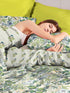The White Moss Hannah Reversible Print Pinch Pleat AC Comforter With 2 Pillow Cover